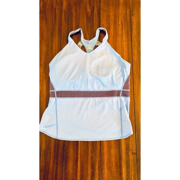 Nike Women's Blue and Brown Tank Top - Picture 1 of 4
